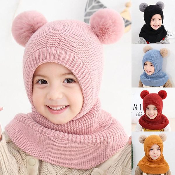 child baby winter hat beanies cap kids solid color stripe warm hooded earflap knitted for boys girl fur pompons caps thick scarf, Yellow
child baby winter hat beanies cap kids solid color stripe warm hooded earflap knitted for boys girl fur pompons caps thick scarf, Yellow