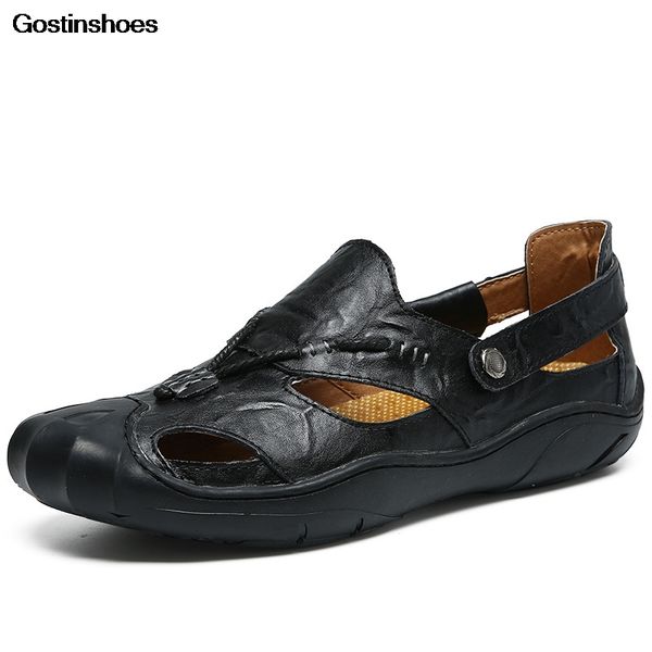 chalas hombre zapatos hombre thick bottomed soft summer shoes leather casual sandalia cowhide men sandals, Black
chalas hombre zapatos hombre thick bottomed soft summer shoes leather casual sandalia cowhide men sandals, Black
