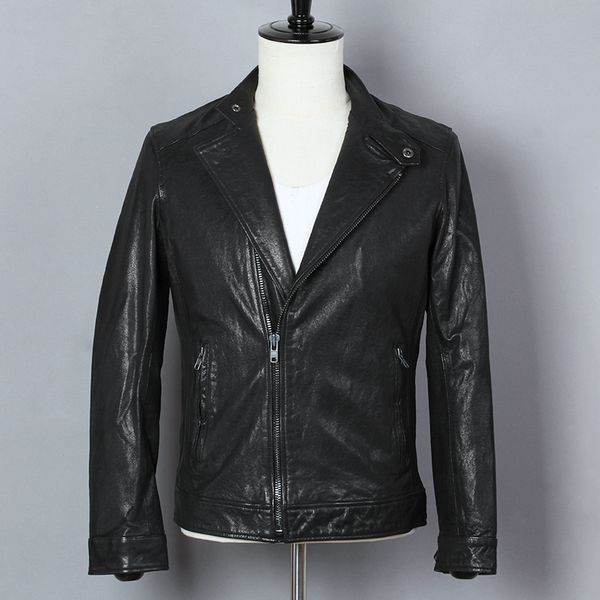 2018 fashion men's genuine leather jacket slim fit short black sheepskin motorcycle leather jacket lapel biker coat
2018 fashion men's genuine leather jacket slim fit short black sheepskin motorcycle leather jacket lapel biker coat