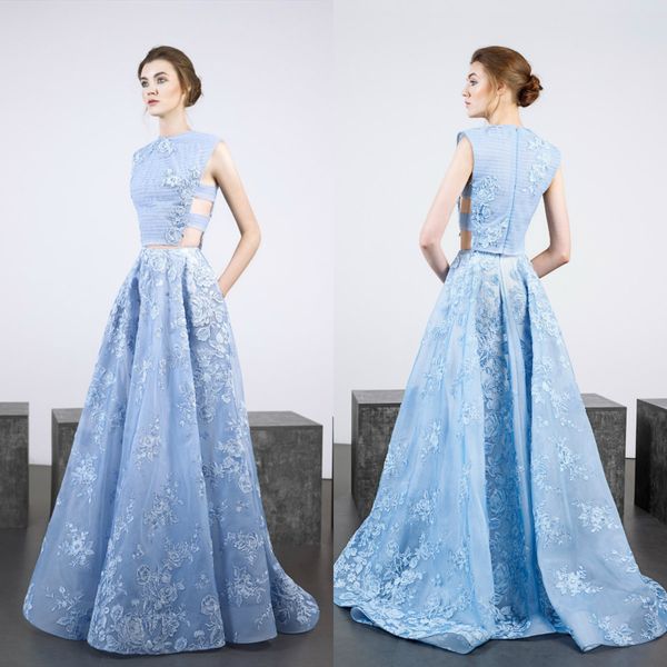 2020 tony ward prom dresses jewel neck lace appliques two pieces evening dress custom made sweep train formal robes de soirée, Black
2020 tony ward prom dresses jewel neck lace appliques two pieces evening dress custom made sweep train formal robes de soirée, Black