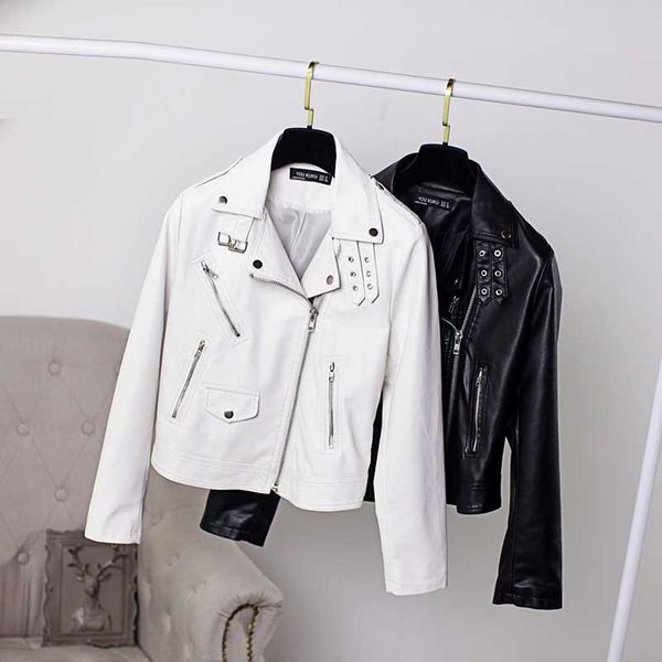 nicemix new arrival 2019 brand winter autumn motorcycle leather jackets yellow leather jacket women coat slim pu jacket, Black
nicemix new arrival 2019 brand winter autumn motorcycle leather jackets yellow leather jacket women coat slim pu jacket, Black