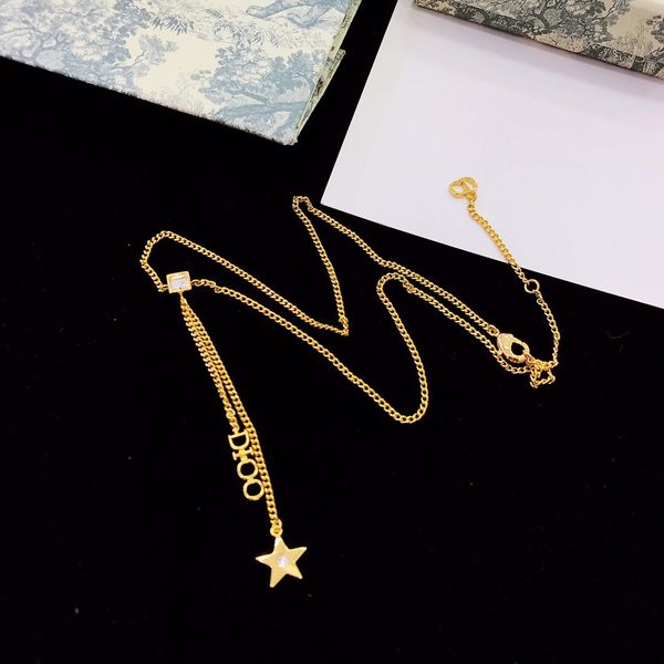 d family french five-pointed star letter necklace female di family chain ins wind east gate necklace mexican, Silver
d family french five-pointed star letter necklace female di family chain ins wind east gate necklace mexican, Silver