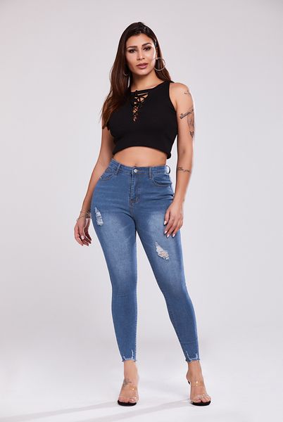 jeans women's spring elastic jeans leggings women's elastic slim fit jeans women's pants, Blue
jeans women's spring elastic jeans leggings women's elastic slim fit jeans women's pants, Blue