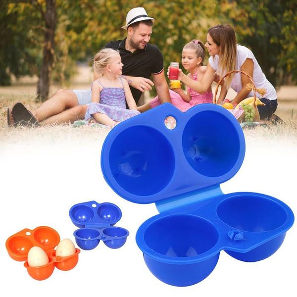 2020 new 2 outdoor egg cartons, portable egg cartons/two grid cartons, anti-crush storage boxes, outdoor appliances