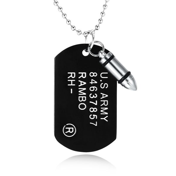 fashion men's jewelry pendant bullet personalized soldiers id for military tag necklace copper chain sweater male sbfla
fashion men's jewelry pendant bullet personalized soldiers id for military tag necklace copper chain sweater male sbfla