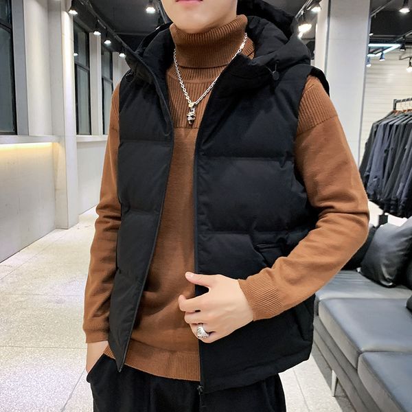 new 2020 warm down jacket vest jacket autumn winter korean trendy down vest, Black;white 
new 2020 warm down jacket vest jacket autumn winter korean trendy down vest, Black;white
