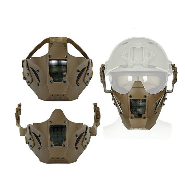 new iron warrior half face mask cs sling use with fast helmet protect cycling, Black
new iron warrior half face mask cs sling use with fast helmet protect cycling, Black