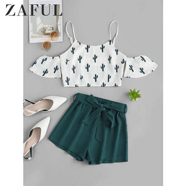 zaful cactus print open shoulder and shorts set short sleeves high waist women casual two pieces set streetwear 2019 t200325, White
zaful cactus print open shoulder and shorts set short sleeves high waist women casual two pieces set streetwear 2019 t200325, White