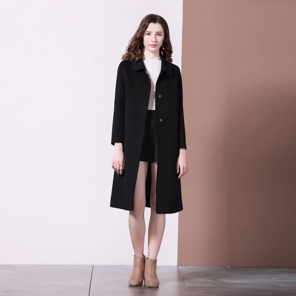 2020 woolen coat women's new double-sided versatile medium long overcoat coat in autumn and winter thin woolen coat, Black
2020 woolen coat women's new double-sided versatile medium long overcoat coat in autumn and winter thin woolen coat, Black