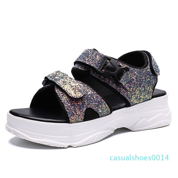 eofk summer women platform sandals patent leather women flat sandals fashion hook loop casual wedge shoes woman y19070203 c14, Black
eofk summer women platform sandals patent leather women flat sandals fashion hook loop casual wedge shoes woman y19070203 c14, Black