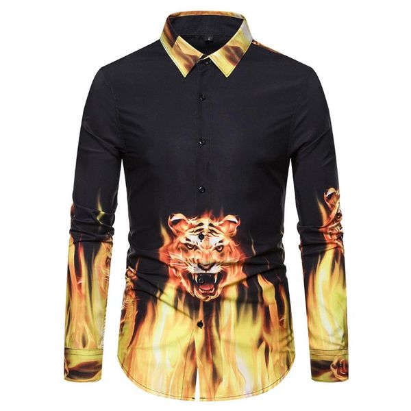 fashion men shirts long sleeve tigers printed casual slim fit plus size black shirts male spring autumn clothing street wear xxl, White;black
fashion men shirts long sleeve tigers printed casual slim fit plus size black shirts male spring autumn clothing street wear xxl, White;black