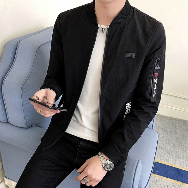 men's coat autumn 2019 new style korean-style youth thin slim fit baseball collar jacket men's trend wear clothes, Black;brown
men's coat autumn 2019 new style korean-style youth thin slim fit baseball collar jacket men's trend wear clothes, Black;brown