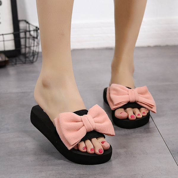 2019 summer women shoes platform bath slippers wedge beach flip flops high heel slippers for girl ladies bow-knot shoes #p, Black
2019 summer women shoes platform bath slippers wedge beach flip flops high heel slippers for girl ladies bow-knot shoes #p, Black