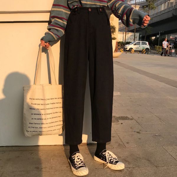 women spring fashion brand korea style ulzzang harajuku bf high waist ankle-length pants jeans female casual loose black jeans, Blue
women spring fashion brand korea style ulzzang harajuku bf high waist ankle-length pants jeans female casual loose black jeans, Blue