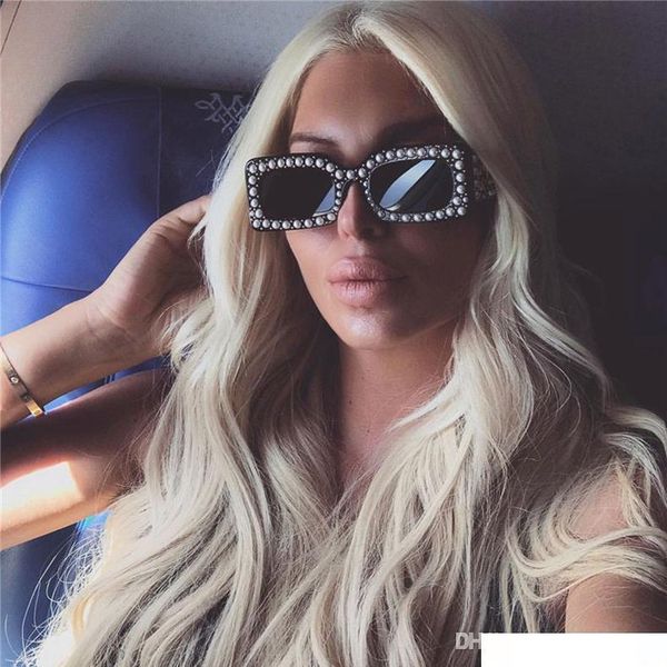 womens designer fashion sunglasses new luxury mens square sunglasses uv400 pearl party sun glasses, White;black
womens designer fashion sunglasses new luxury mens square sunglasses uv400 pearl party sun glasses, White;black