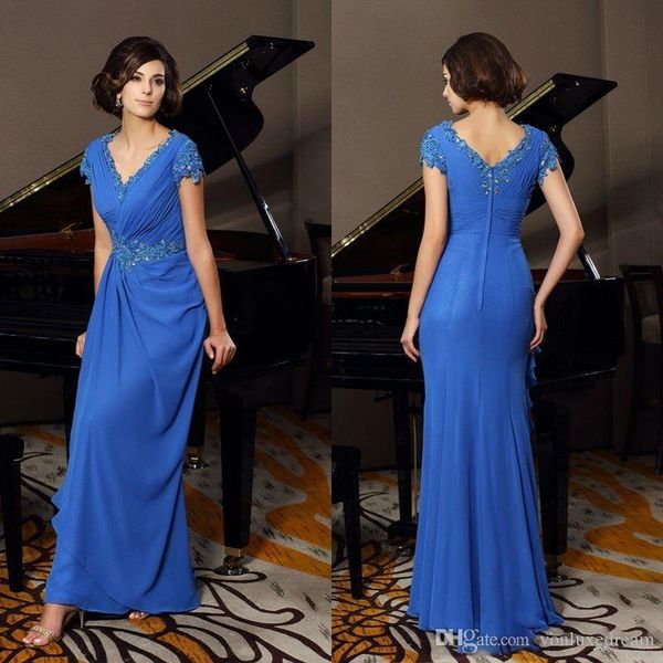 new arrival mermaid v neck floor length chiffon mother of the bridal dresses with short sleeve appliques beaded ruched long evening gowns, Black;red
new arrival mermaid v neck floor length chiffon mother of the bridal dresses with short sleeve appliques beaded ruched long evening gowns, Black;red