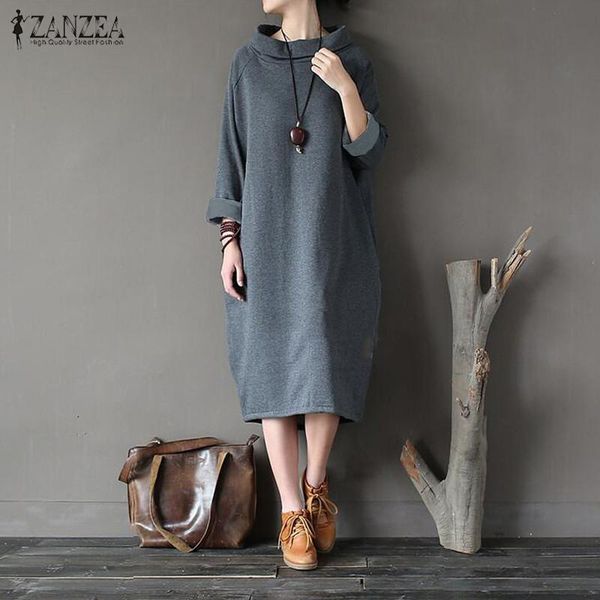 2019 plus size zanzea winter fleece pullover sweatshirt dress autumn women casual solid turtleneck long sleeve loose vestido y200101, White;black
2019 plus size zanzea winter fleece pullover sweatshirt dress autumn women casual solid turtleneck long sleeve loose vestido y200101, White;black