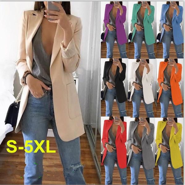 blazer jacket women suit european style 2019 spring profession work style suit women's blazers long sleeve outwear blazer, Black;brown
blazer jacket women suit european style 2019 spring profession work style suit women's blazers long sleeve outwear blazer, Black;brown