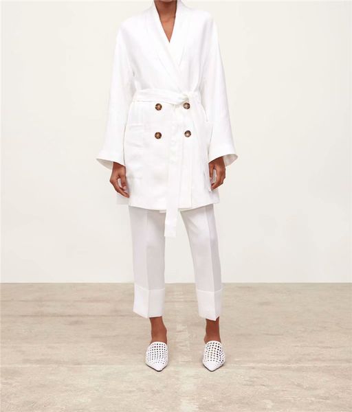 autumn women elegant white long blazer coat fashion female adjustable waist belt double breasted jacket blazer, White;black
autumn women elegant white long blazer coat fashion female adjustable waist belt double breasted jacket blazer, White;black