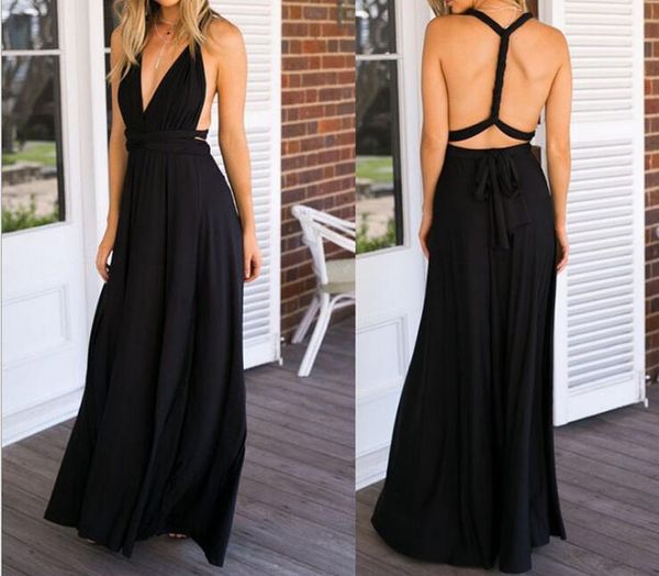 31colors women wrap convertible boho club dress bandage long dress party bridesmaids multi-wear multi-rope cross backless dress, White;black
31colors women wrap convertible boho club dress bandage long dress party bridesmaids multi-wear multi-rope cross backless dress, White;black