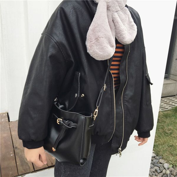 women's leather & faux bf harajuku short jacket plus size pu coats black coat women spring loose
women's leather & faux bf harajuku short jacket plus size pu coats black coat women spring loose