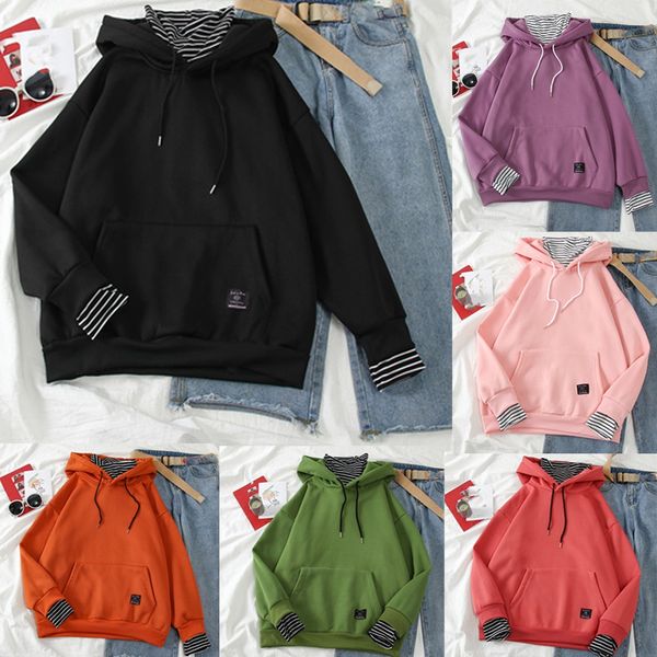 sweatshirt 2019 women autumn hooded fake two piece stripe roupas femininas sweatshirt korean style casual pullovers drop, Black
sweatshirt 2019 women autumn hooded fake two piece stripe roupas femininas sweatshirt korean style casual pullovers drop, Black