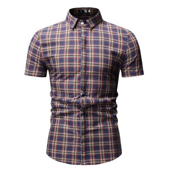 men flannel plaid shirt new style splicing wild gradient casual fashion lapel short sleeve daily shirts, White;black
men flannel plaid shirt new style splicing wild gradient casual fashion lapel short sleeve daily shirts, White;black