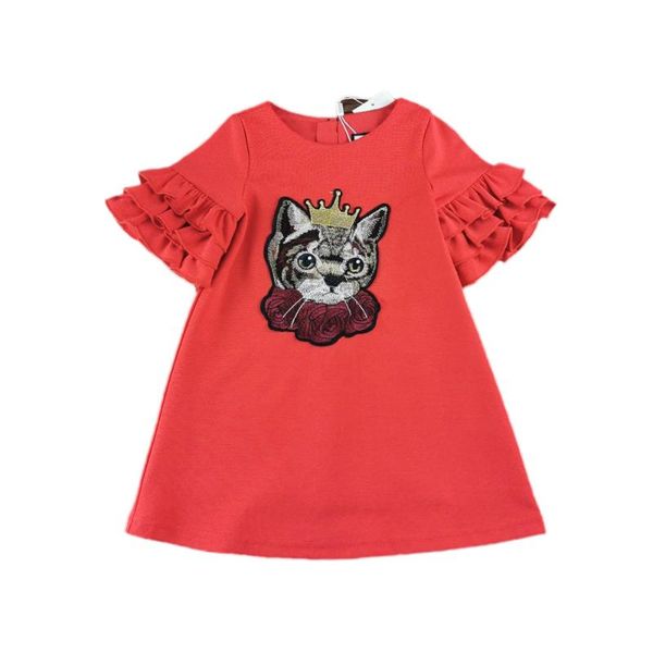 princess girls dress luxry brand desingn summer cat embroidery children petal sleeve cartoon baby girl party dresses 2colour, Red;yellow
princess girls dress luxry brand desingn summer cat embroidery children petal sleeve cartoon baby girl party dresses 2colour, Red;yellow