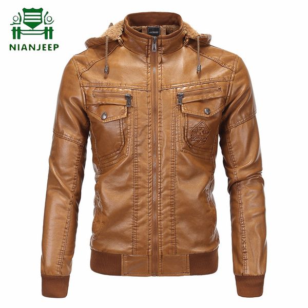 luxury men leather coats winter men's leather jackets stand collar long warm coats with hood men windbreaker fleece pu, Black
luxury men leather coats winter men's leather jackets stand collar long warm coats with hood men windbreaker fleece pu, Black