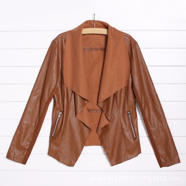 tfgs trendy retro lady women slim biker motorcycle pu soft leather zipper jacket coat, Black 
tfgs trendy retro lady women slim biker motorcycle pu soft leather zipper jacket coat, Black