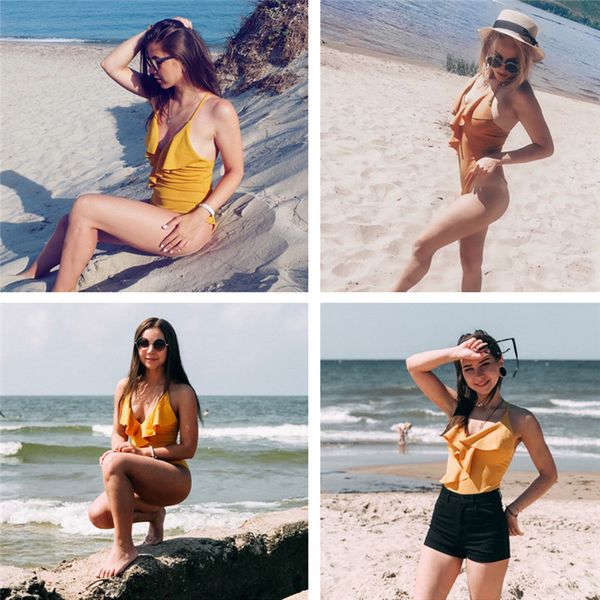hirigin new fashion women's one piece bodysuits female backless swimwear push up padded ladies ruffles beachwear swimsuits, Black;white
hirigin new fashion women's one piece bodysuits female backless swimwear push up padded ladies ruffles beachwear swimsuits, Black;white