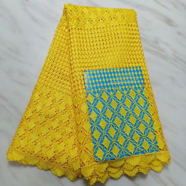 5yards/pc yellow african water soluble lace embroidery french mesh guipure lace for dressing bw42-6, Black;white
5yards/pc yellow african water soluble lace embroidery french mesh guipure lace for dressing bw42-6, Black;white