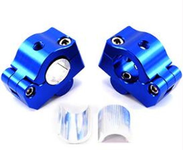 pair 1 universal motorcycle grom fat modified handle bar mounts 28mm blue 
pair 1 universal motorcycle grom fat modified handle bar mounts 28mm blue