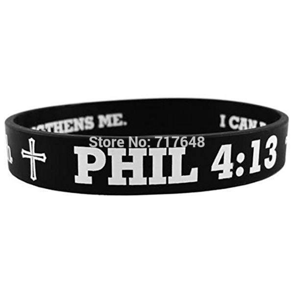 100pcs philippians through christ wristband silicone bracelets rubber cuff bands by epacket a, White
100pcs philippians through christ wristband silicone bracelets rubber cuff bands by epacket a, White