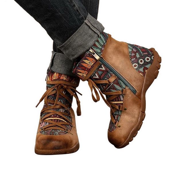new brown boots women boots bohemian lace-up flats women shoes side zipper ladies winter woman shoes size 35-43, Black
new brown boots women boots bohemian lace-up flats women shoes side zipper ladies winter woman shoes size 35-43, Black