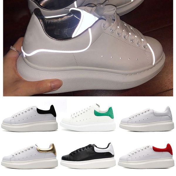 2019 Designer fashion Reflective white leather casual shoes black gold red girl women mens brand flat shoes size
2019 Designer fashion Reflective white leather casual shoes black gold red girl women mens brand flat shoes size