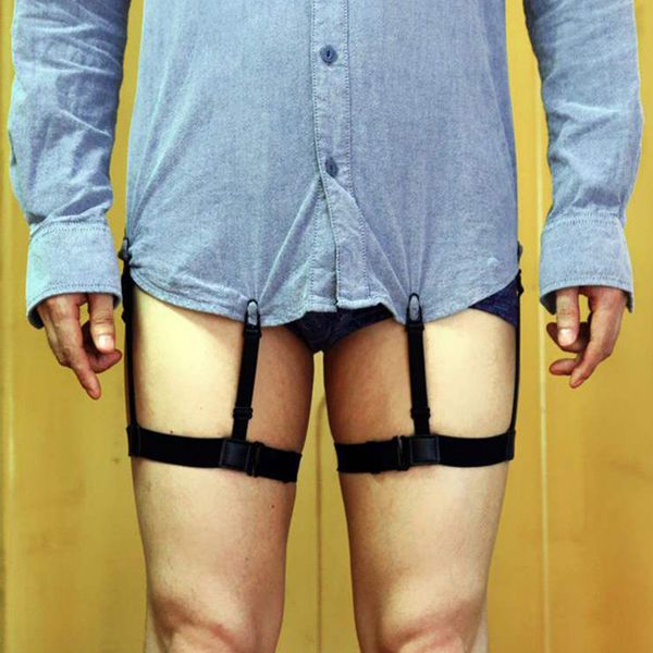 men women thigh strap shirt stays garters elastic nylon adjustable shirt holders crease-resistance belt stirrup style suspenders, Black;white
men women thigh strap shirt stays garters elastic nylon adjustable shirt holders crease-resistance belt stirrup style suspenders, Black;white