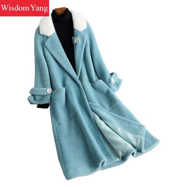elegant winter warm blue pink fleece coat white wool collar womens coats long oversize wwoolen office ladies overcoat outerwear, Black
elegant winter warm blue pink fleece coat white wool collar womens coats long oversize wwoolen office ladies overcoat outerwear, Black