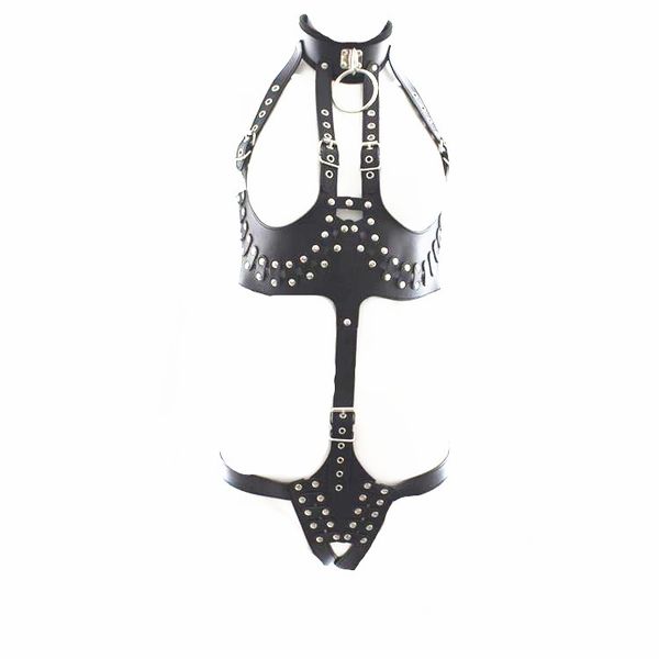 fetish queen jumpsuit party costumes harness teddy slave collar breast exposing bottom-open pants faux leather black gn302402116
fetish queen jumpsuit party costumes harness teddy slave collar breast exposing bottom-open pants faux leather black gn302402116
