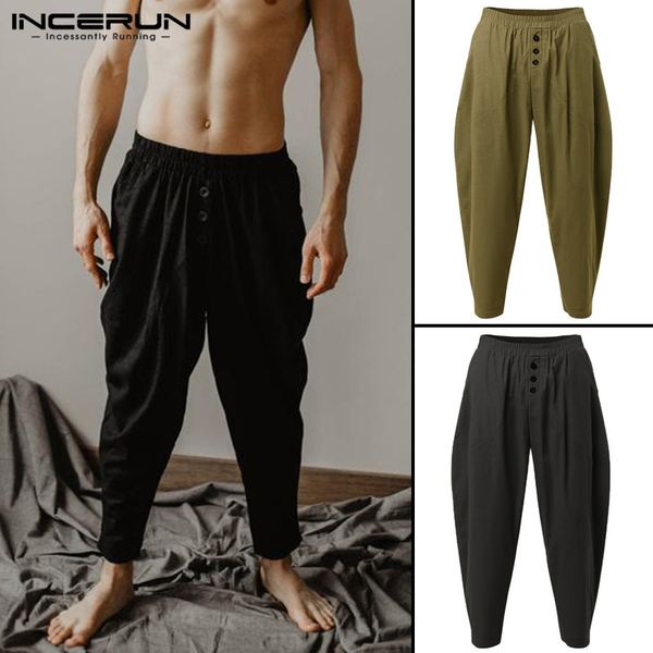 harajuku men harem pants hiphop yogo-pants solid ethnic trousers bottom elastic waist baggy button decor joggers 2019 pantalon, Black
harajuku men harem pants hiphop yogo-pants solid ethnic trousers bottom elastic waist baggy button decor joggers 2019 pantalon, Black