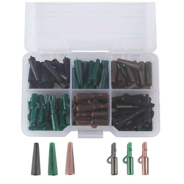 60pcs carp fishing safety lead clips with tail terminal tackle quick change black/brown /green
60pcs carp fishing safety lead clips with tail terminal tackle quick change black/brown /green