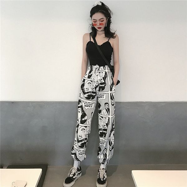men's pants hip hop streetwear splice printed fashion casual cargo pant trousers high street elastic waist harem, Black
men's pants hip hop streetwear splice printed fashion casual cargo pant trousers high street elastic waist harem, Black