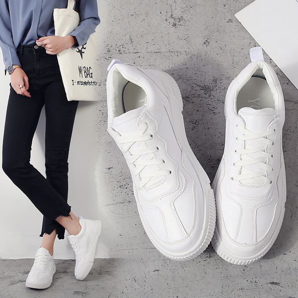 increas height autumn small white shoes round toe 2019 fashion women's casual female sneakers clogs platform all-match flats, Black
increas height autumn small white shoes round toe 2019 fashion women's casual female sneakers clogs platform all-match flats, Black