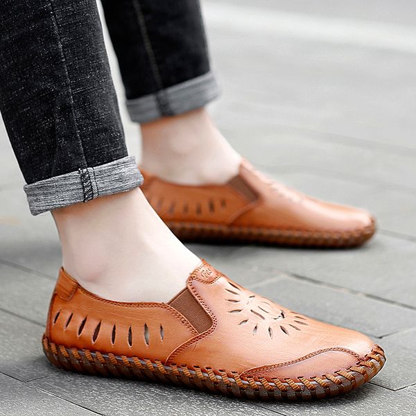 genuine leather mens walking shoes male leisure beach sandals summer man outdoor handmade business footwear sneaker size 38-47, Black
genuine leather mens walking shoes male leisure beach sandals summer man outdoor handmade business footwear sneaker size 38-47, Black