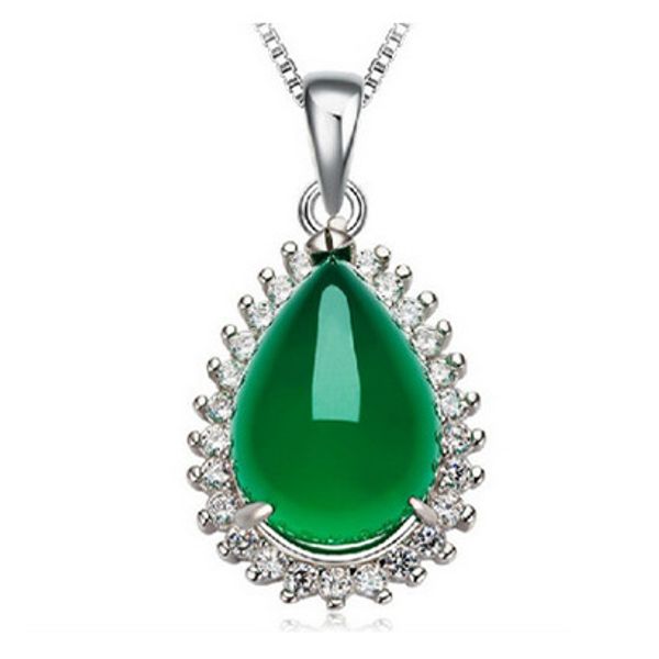 sterling 925 silver women's necklace green corundum pendants jade medulla turquoise agate emerald collarbone jewelry color jade
sterling 925 silver women's necklace green corundum pendants jade medulla turquoise agate emerald collarbone jewelry color jade