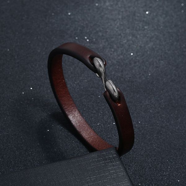 charm bracelets men bracelet vintage black/brown genuine leather hook wristband bangles male jewelry, Golden;silver
charm bracelets men bracelet vintage black/brown genuine leather hook wristband bangles male jewelry, Golden;silver