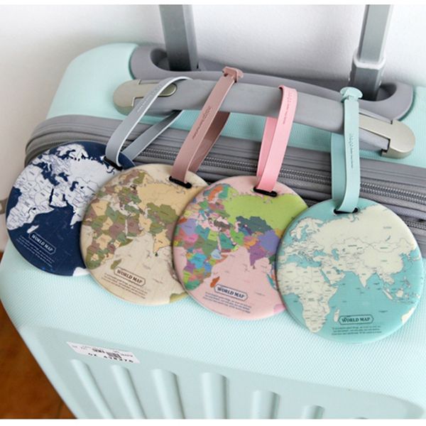 fashion map luggage tag women travel accessories silica gel suitcase id address holder baggage boarding tag portable label bag, Black
fashion map luggage tag women travel accessories silica gel suitcase id address holder baggage boarding tag portable label bag, Black