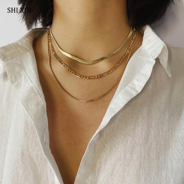 shixin простого панк несколько ожерелье слоя цепи для женщин модного золота / серебро колье ожерелья женщины ювелирных изделий цепи на шее 2, Silver
shixin простого панк несколько ожерелье слоя цепи для женщин модного золота / серебро колье ожерелья женщины ювелирных изделий цепи на шее 2, Silver