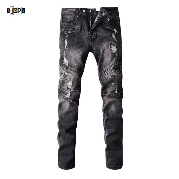 idopy men`s biker jeans ripped black designer hole stone washed slim fit straight motorcycle denim joggers pants for male, Blue
idopy men`s biker jeans ripped black designer hole stone washed slim fit straight motorcycle denim joggers pants for male, Blue