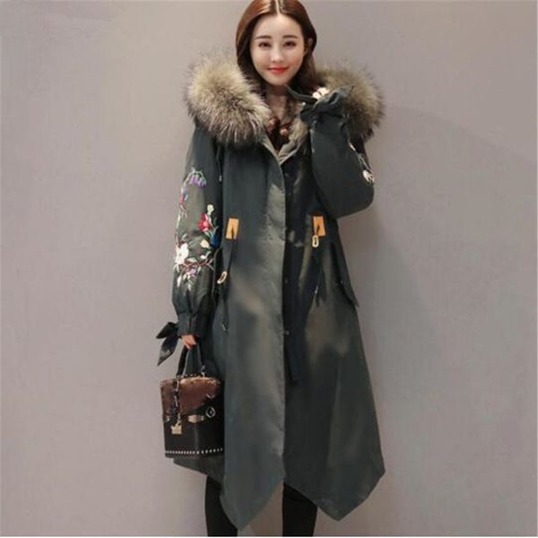 winter jacket women 2019 large fur collar hooded down jacket thick warm loose female parkas embroidery women winter coat, Black
winter jacket women 2019 large fur collar hooded down jacket thick warm loose female parkas embroidery women winter coat, Black